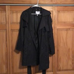 BCBG black trench coat